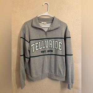 Gray Telluride Quarter-Zip Sweatshirt